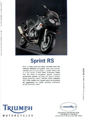 2000 pubblicit Triumph Sprint RS