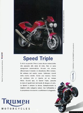 2000 pubblicità Triumph Speed Triple
