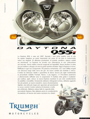 2001 pubblicità Triumph Daytona 955i