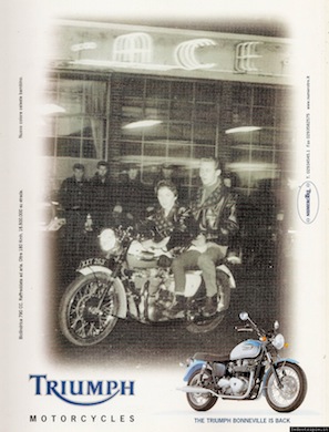 2001 pubblicità Triumph Bonneville
