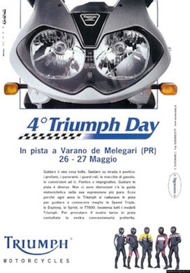2001 pubblicità Triumph Daytona 955i t-day