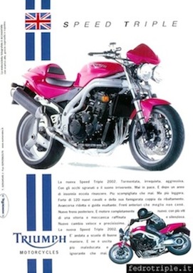2001 pubblicità Triumph Speed Triple