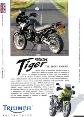2001 pubblicità Triumph Tiger