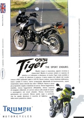 2001 pubblicit Triumph Tiger