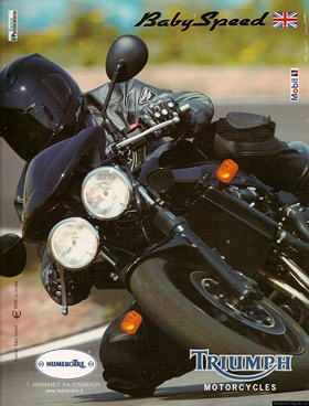 2002 pubblicità Triumph Baby Speed