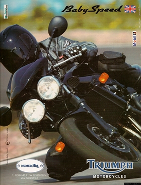 2002 pubblicit Triumph Baby Speed