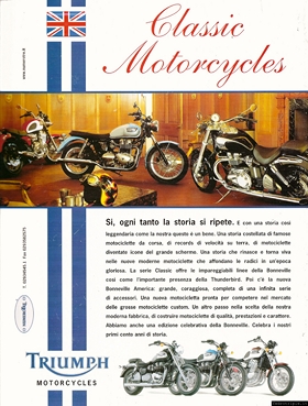 2002 pubblicità Triumph Modern Classic