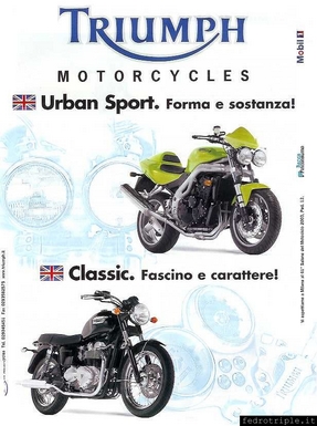 2003 pubblicit Triumph Speed Triple