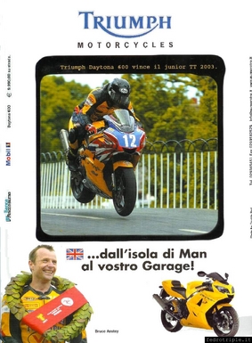 2003 pubblicit Triumph Daytona 600 Isola di Man