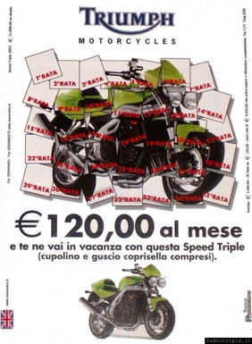 2003 pubblicità Triumph Speed Triple