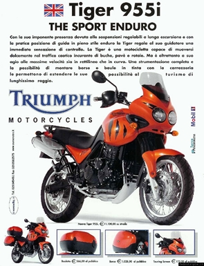 2003 pubblicità Triumph Tiger 955i