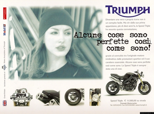 2004 pubblicità Triumph Speed Triple