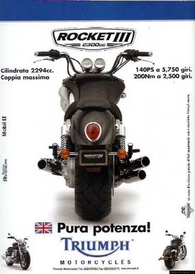 2004 pubblicit Triumph Rocket III