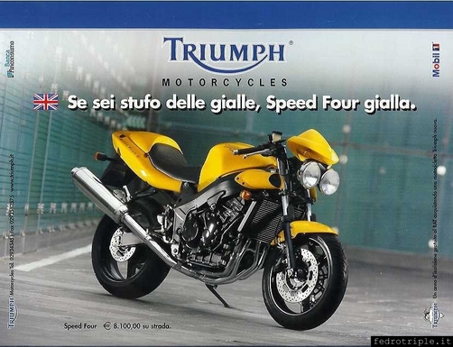 2004 pubblicità Triumph Speed Four