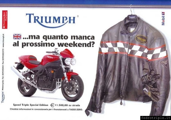 2004 pubblicit Triumph Speed Triple