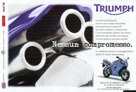 2004 pubblicità Triumph Sprint ST