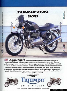 2004 pubblicit Triumph Thruxton