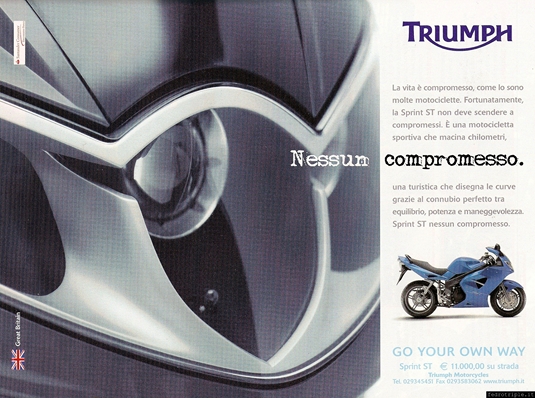 2005 pubblicità Triumph Sprint ST