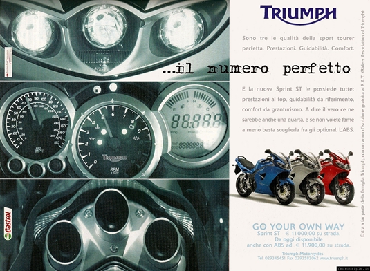 2005 pubblicità Triumph Sprint ST