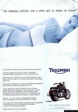 2005 pubblicità Triumph Rocket III