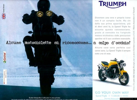 2005 pubblicit Triumph Speed Triple