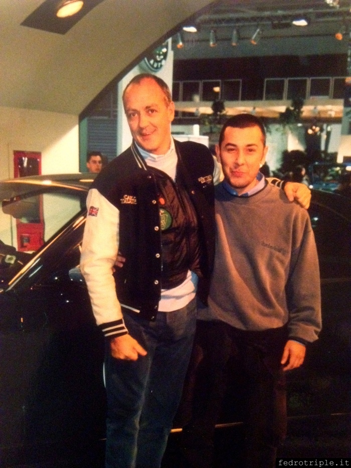 1996 Carlo Talamo con "FIsh" al Lingotto (grazie a Fish per la foto)