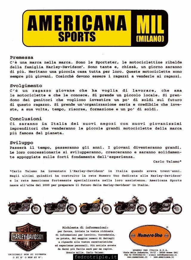 Pubblicit America Sport Carlo Talamo (Grazie ad Asky)
