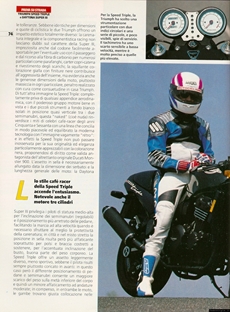 1994 Triumph Speed Triple e Daytona Super III - Motociclismo Luglio 1994