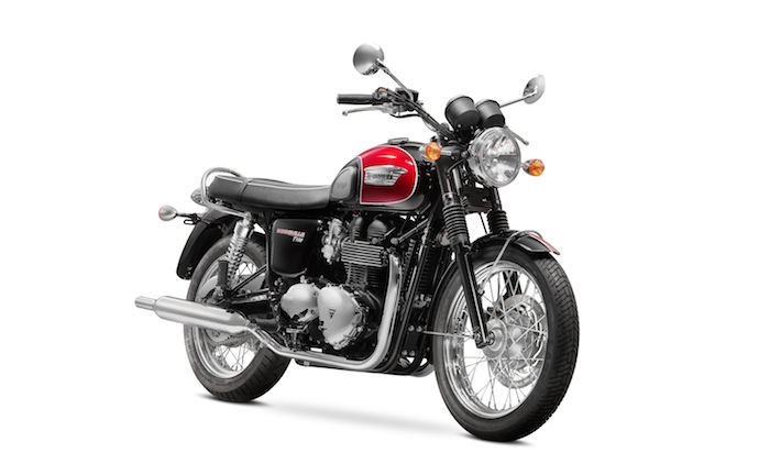 MY2014 - Triumph Bonneville T100 Jet Black & Cranberry Red