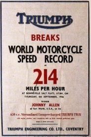 1956 Triumph speed record