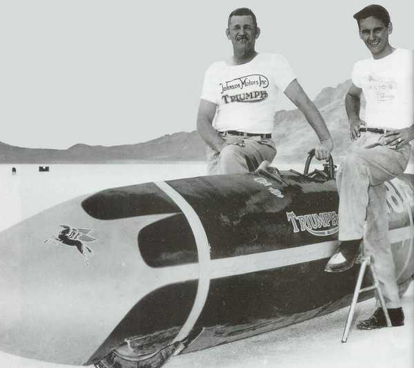 1956 Triumph speed record Bonneville